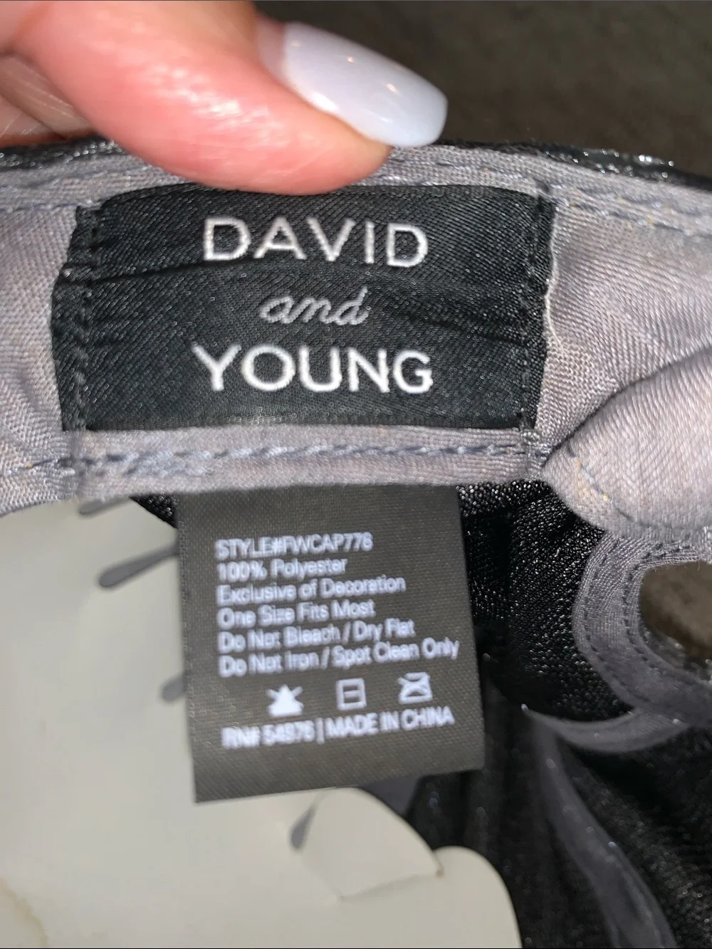 David and Young Crushed velvet grey hat with large embroidered rose NEW